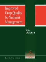 Improved Crop Quality by Nutrient Management