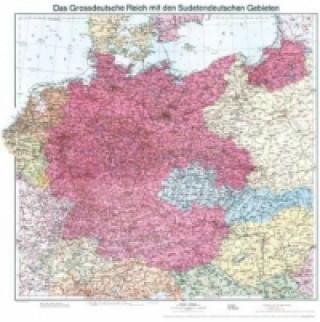 Historische Karte: Deutschland - Das Großdeutsche Reich mit dem Sudetendeutschen Gebieten, 1938 Planokarte