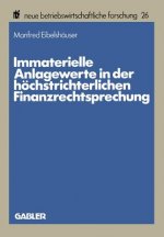 Immaterielle Anlagewerte in Der H chstrichterlichen Finanzrechtsprechung
