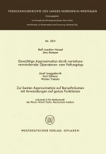 Gewichtige Approximation Durch Variationsvermindernde Operatoren Vom Faltungstyp. Zur Besten Approximation Auf Banachr umen Mit Anwendungen Auf Ganze