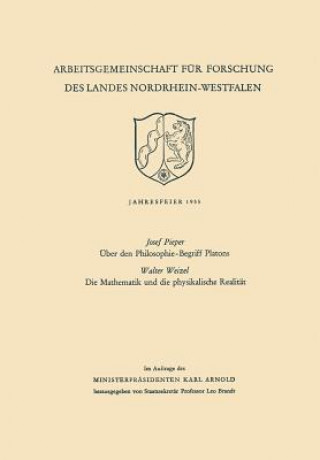 ber Den Philosophie-Begriff Platons. Die Mathematik Und Die Physikalische Realit t