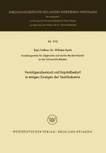 Verm gensbestand Und Kapitalbedarf in Einigen Zweigen Der Textilindustrie