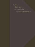 Beitr ge Zur Geschichte Des Maschinenbaues