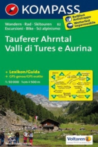 Kompass Karte Tauferer Ahrntal. Valle di Tures e Aurina