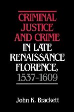 Criminal Justice and Crime in Late Renaissance Florence, 1537-1609