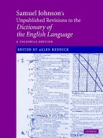Samuel Johnson's Unpublished Revisions to the Dictionary of the English Language