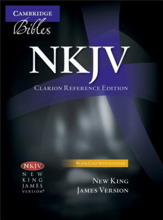 NKJV Clarion Reference Bible, Black Calf Split Leather, NK484:X