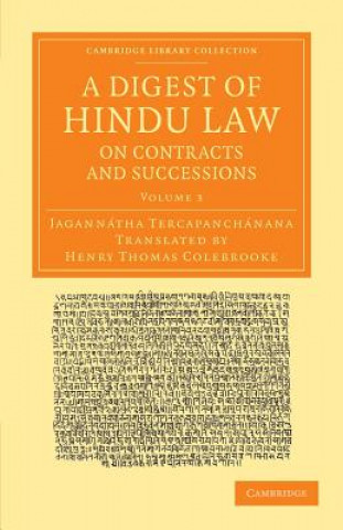 Digest of Hindu Law, on Contracts and Successions