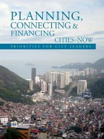 Planning, Connecting, and Financing Cities -- Now