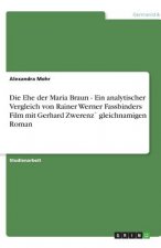 Ehe der Maria Braun - Ein analytischer Vergleich von Rainer Werner Fassbinders Film mit Gerhard Zwerenz` gleichnamigen Roman