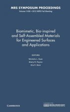 Biomimetic, Bio-inspired and Self-Assembled Materials for Engineered Surfaces and Applications: Volume 1498