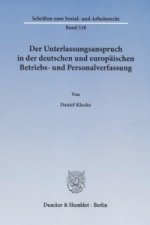 Der Unterlassungsanspruch in der deutschen und europäischen Betriebs- und Personalverfassung
