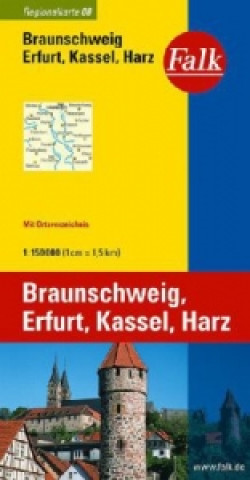 Falk Plan Braunschweig, Erfurt, Kassel, Harz