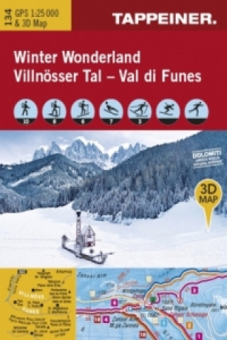Winter Wonderland Villnöss, Winterkarte. Winter Wonderland, Val di Funes