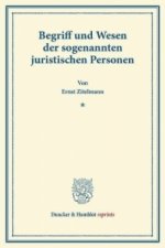 Begriff und Wesen der sogenannten juristischen Personen.