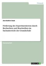 Foerderung des Experimentierens durch Beobachten und Beschreiben im Sachunterricht der Grundschule