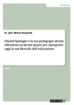 Eduard Spranger e la sua pedagogia