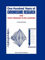 One Hundred Years of Chromosome Research and What Remains to be Learned