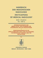 Roentgendiagnostik Der Oberen Speise- Und Atemwege, Der Atemorgane Und Des Mediastinums Teil 5a / Roentgendiagnosis of the Upper Alimentary Tract and