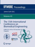 15th International Conference on Biomedical Engineering