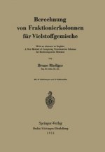 Berechnung von Fraktionierkolonnen fur Vielstoffgemische