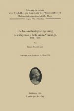 Die Gesundheitsgesetzgebung Des Magistrato Della Sanit  Venedigs. 1486-1500