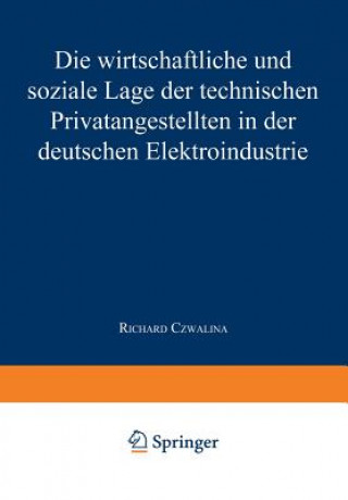 Wirtschaftliche Und Soziale Lage Der Technischen Privatangestellten in Der Deutschen Elektroindustrie