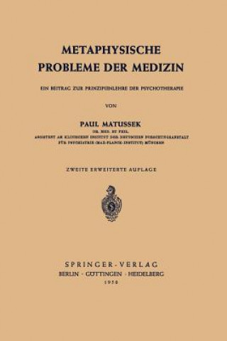 Metaphysische Probleme Der Medizin