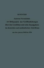 Autoren-Verzeichnis Zur Bibliographie Der Veroffentlichungen Uber Den Leichtbau Und Seine Randgebiete Im Deutschen Und Auslandischen Schrifttum Aus De
