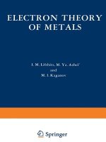 Electron Theory of Metals