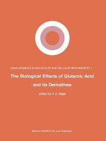 Biological Effects of Glutamic Acid and Its Derivatives