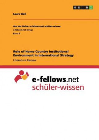 Role of Home Country Institutional Environment in International Strategy