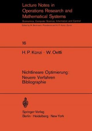 Nichtlineare Optimierung: Neuere Verfahren Bibliographie