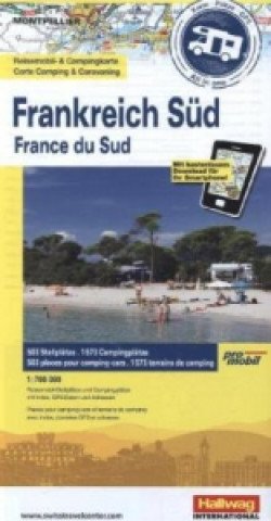 Promobil Reisemobil- & Campingkarte Frankreich Süd. Promobil Carte Camping & Caravaning France du Sud