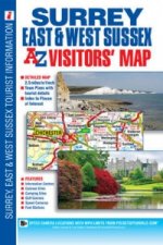 Surrey, East and West Sussex A-Z Visitors' Map