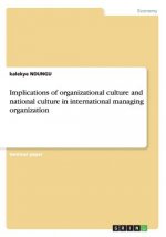 Implications of organizational culture and national culture in international managing organization