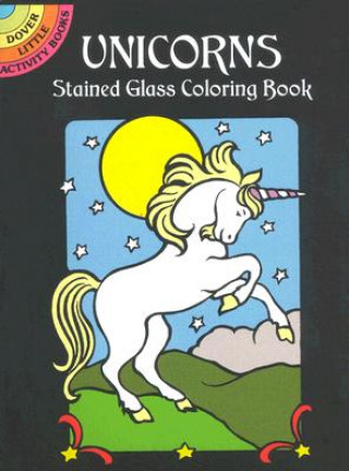 Unicorns Stained Glass Colouring Book