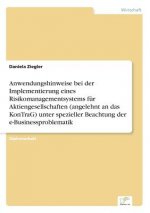 Anwendungshinweise bei der Implementierung eines Risikomanagementsystems fur Aktiengesellschaften (angelehnt an das KonTraG) unter spezieller Beachtun