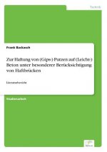 Zur Haftung von (Gips-) Putzen auf (Leicht-) Beton unter besonderer Berucksichtigung von Haftbrucken