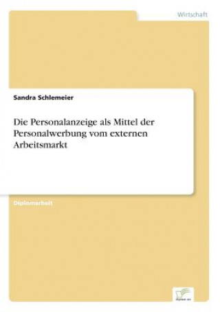 Personalanzeige als Mittel der Personalwerbung vom externen Arbeitsmarkt