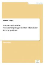 Privatwirtschaftliche Finanzierungsmoeglichkeiten oeffentlicher Verkehrsprojekte