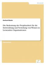 Bedeutung der Projektarbeit fur die Entwicklung und Verteilung von Wissen in Lernenden Organisationen