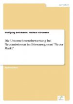 Unternehmensbewertung bei Neuemissionen im Boersensegment Neuer Markt