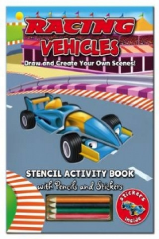 Activity Stencil Books - Racing Cars