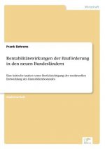 Rentabilitatswirkungen der Baufoerderung in den neuen Bundeslandern