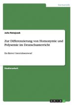 Zur Differenzierung von Homonymie und Polysemie im Deutschunterricht