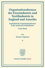 Organisationsformen der Eisenindustrie und Textilindustrie in England und Amerika.