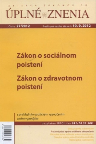 UZZ 27/2012 Zákon o sociálnom poistení