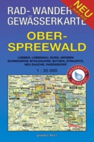 Rad-, Wander- und Gewässerkarte Oberspreewald; .