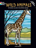 Wild Animals Stained Glass Colouring Book